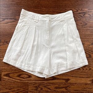 Rhythm. Women's White Linen Pleated Shorts